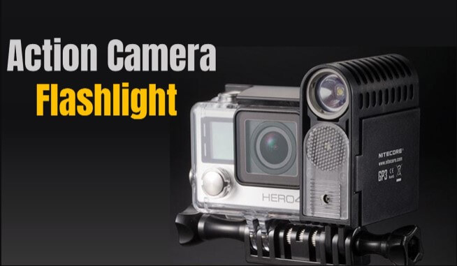 Action camera flashlight