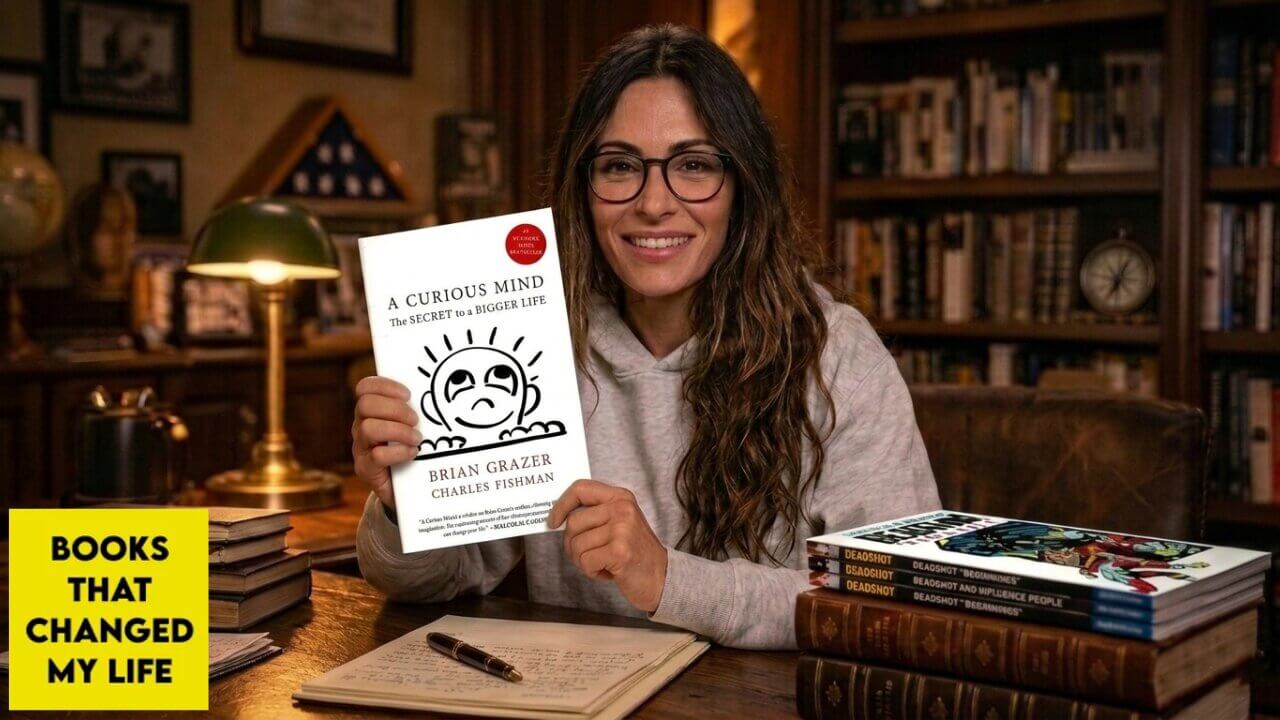 Sarah Shahi discussing A Curious Mind on Books That Changed My Life podcast