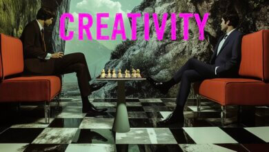 Chess pieces representing creative problem solving in leadership